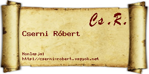 Cserni Róbert névjegykártya